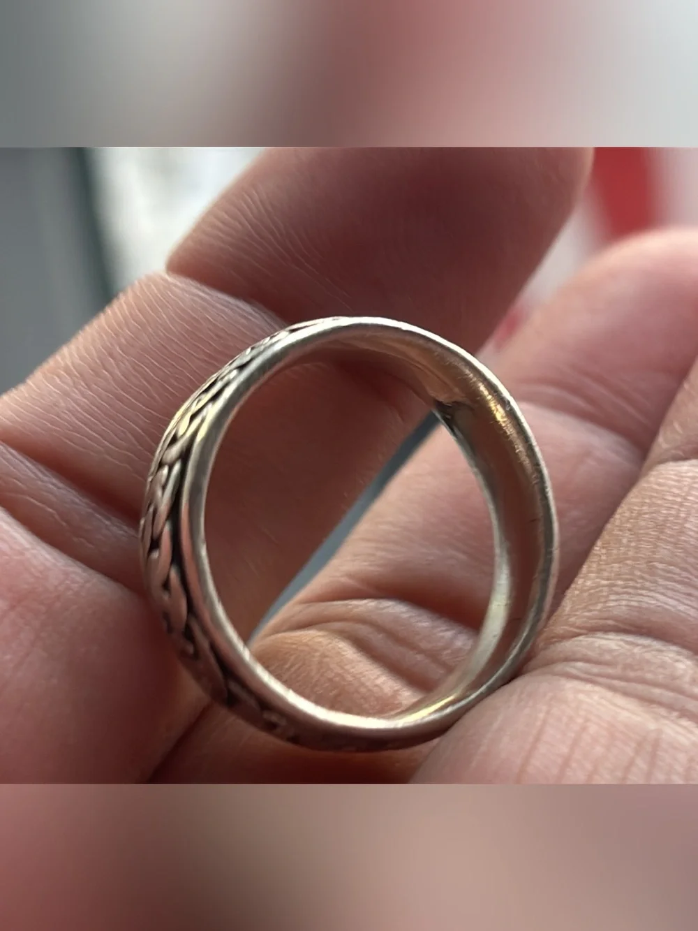 Vintage Sterling Silver Eternity Celtic Design Ring